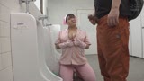 爆乳清掃員とトイレで2人きり!作業着から飛びだす凄いおっぱいに即勃起!!コソコソせんずりがバレて怒られると思ったら挑発されてヤられた15