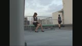 屋上で昼休み中の女子社員を拘束張り付けイカセ放置23