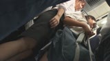 こっそり服の中で乳首いじり痴漢され電車内でレズイキさせられた美乳女212