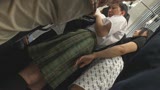 こっそり服の中で乳首いじり痴漢され電車内でレズイキさせられた美乳女21