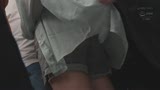 電車の中でインナーを抜き取られ透け巨乳を見られる羞恥で抵抗できないシアーシャツ女子24