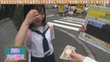 素人ナンパバラエティ金欠ウブ女子〇生ガチナンパ！1cm1万円のギリギリディルドチャレンジ！先っちょだけのつもりが極太ディルドに刺激され純情敏感おマ〇コが欲しがり汁で膣奥までズブっと挿入！0