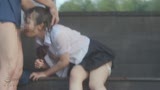 びしょ濡れ女子〇生雨宿りバス停強制わいせつ8